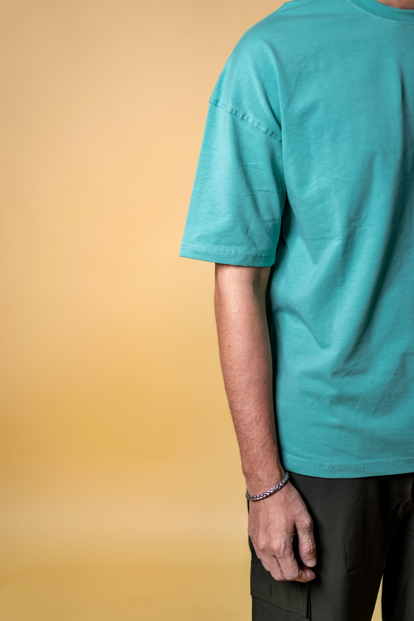 Oversized Drop Shoulder T-Shirt - Pastel Green