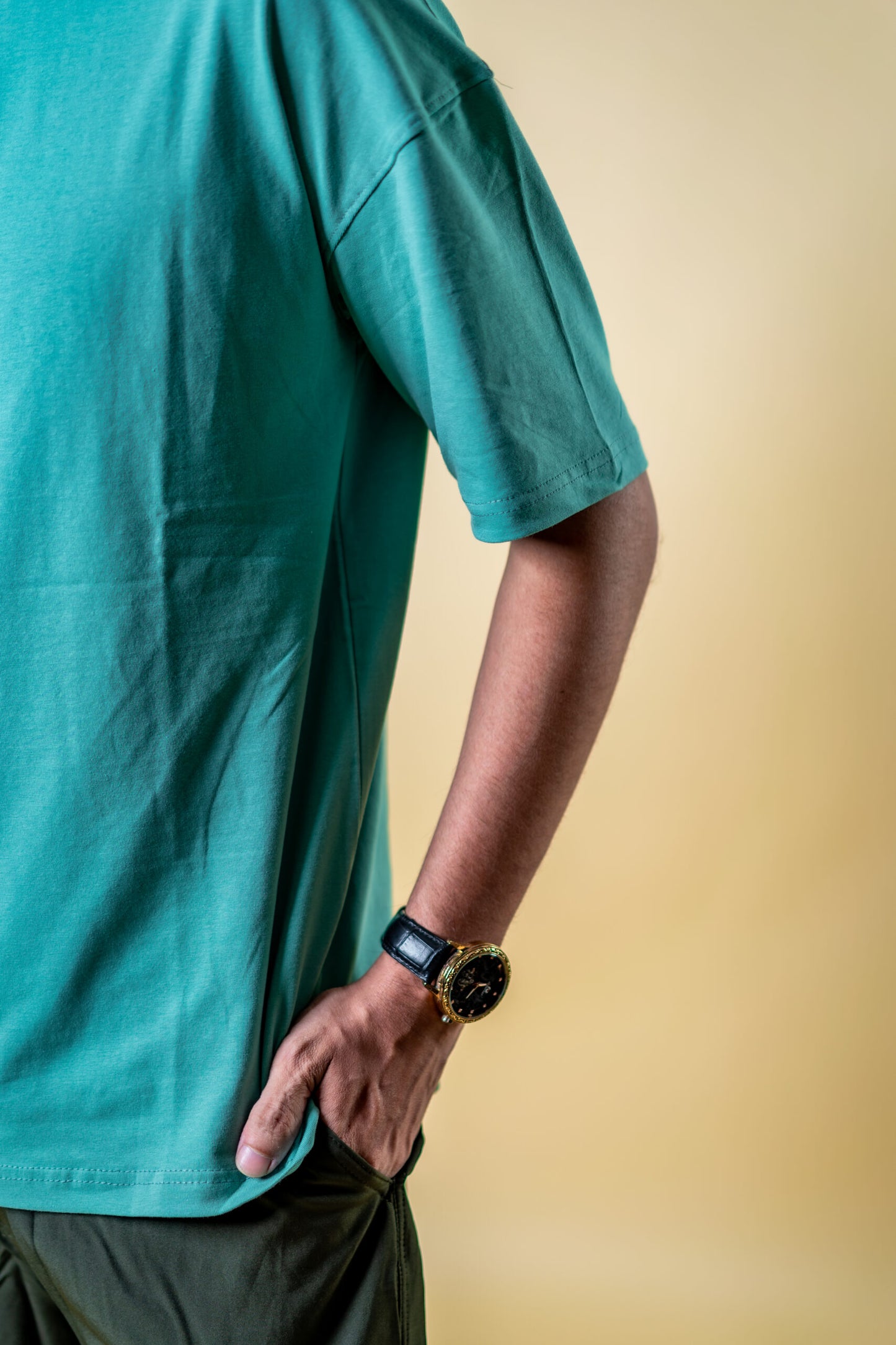 Oversized Drop Shoulder T-Shirt - Pastel Green