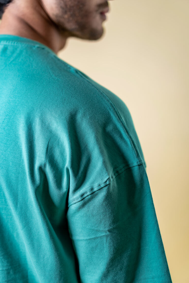Oversized Drop Shoulder T-Shirt – Pastel Green