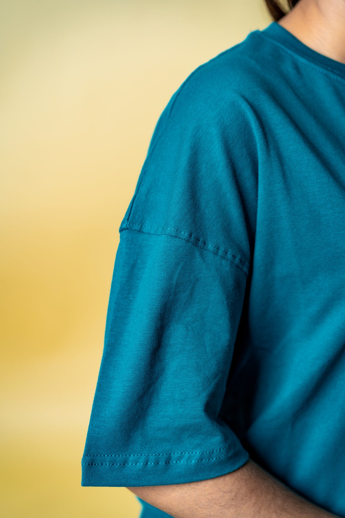 Oversized Drop Shoulder T-Shirt - Teal Green