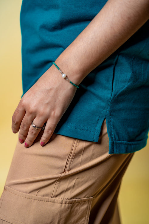 Load image 1 in gallery view. Oversized Drop Shoulder T-Shirt - Teal Green