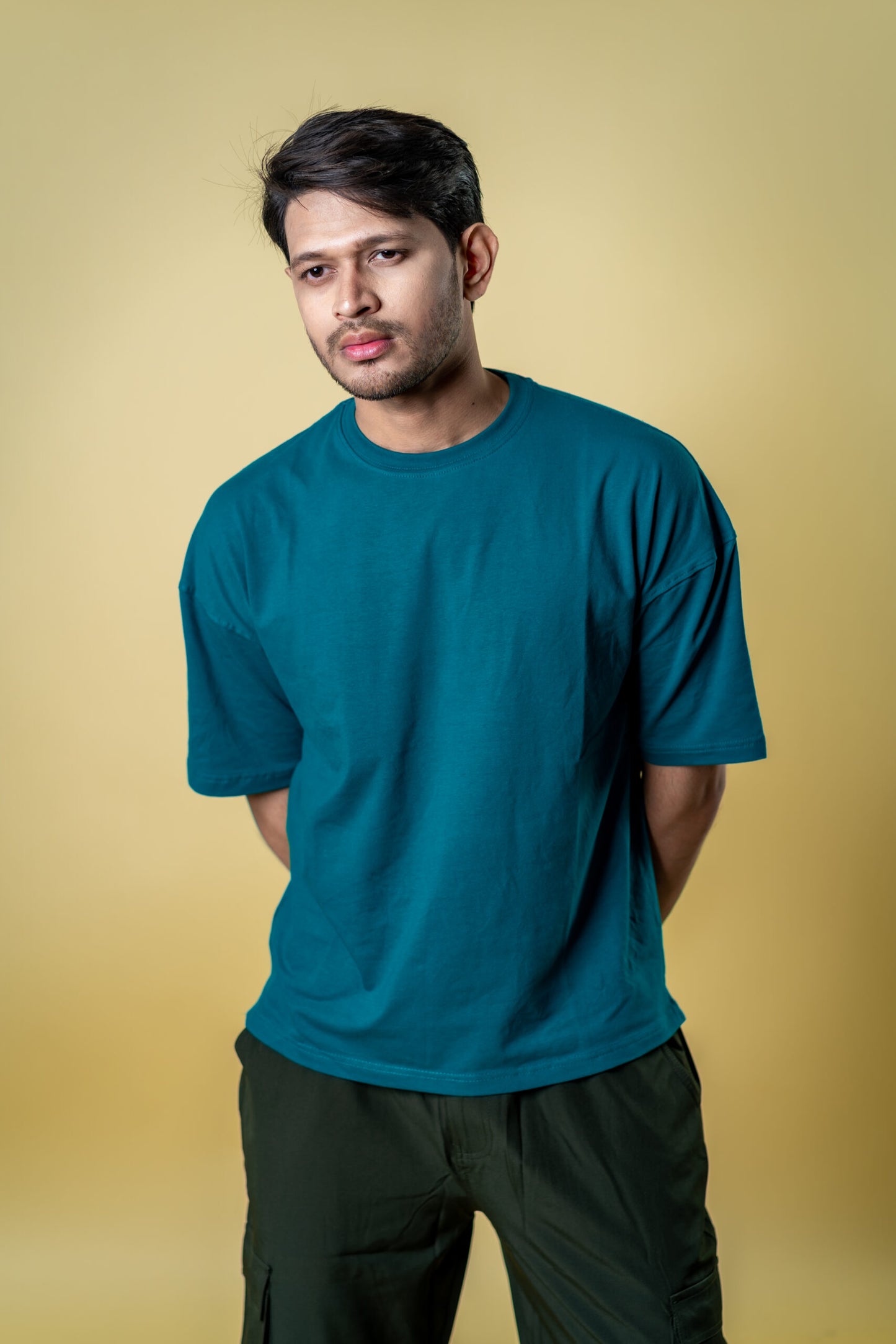 Oversized Drop Shoulder T-Shirt - Teal Green