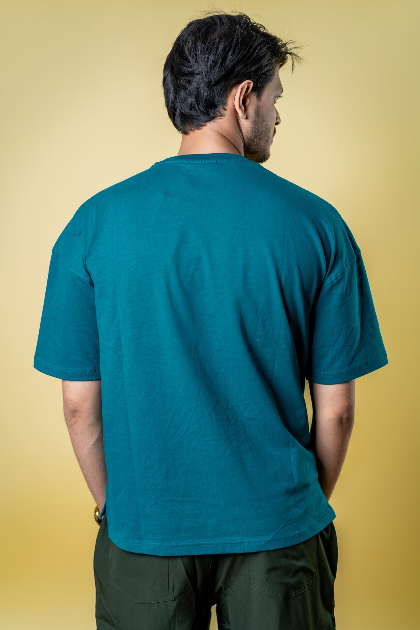 Oversized Drop Shoulder T-Shirt - Teal Green