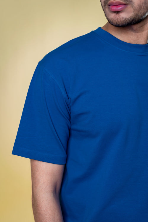 Load image 1 in gallery view. The Basics Royal Blue- Regular Fit T-shirt