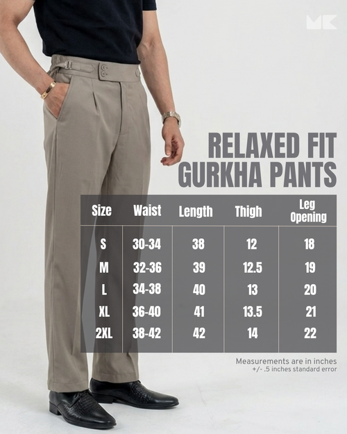 Load image 1 in gallery view. Relaxed fit Bootcut Gurkha Pants - Stone Taupe