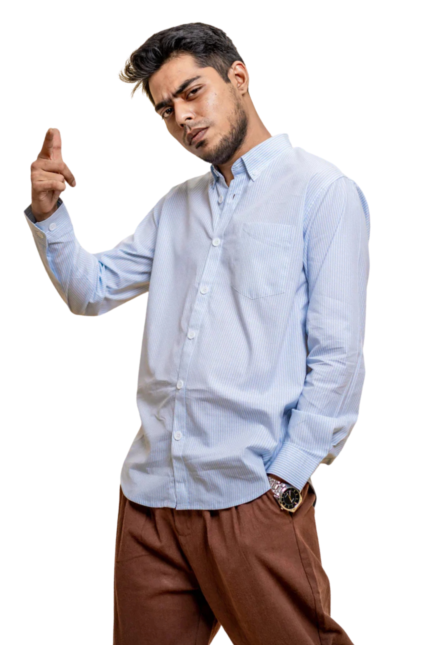 AirLight Button-down Shirts – Light Blue Stripes