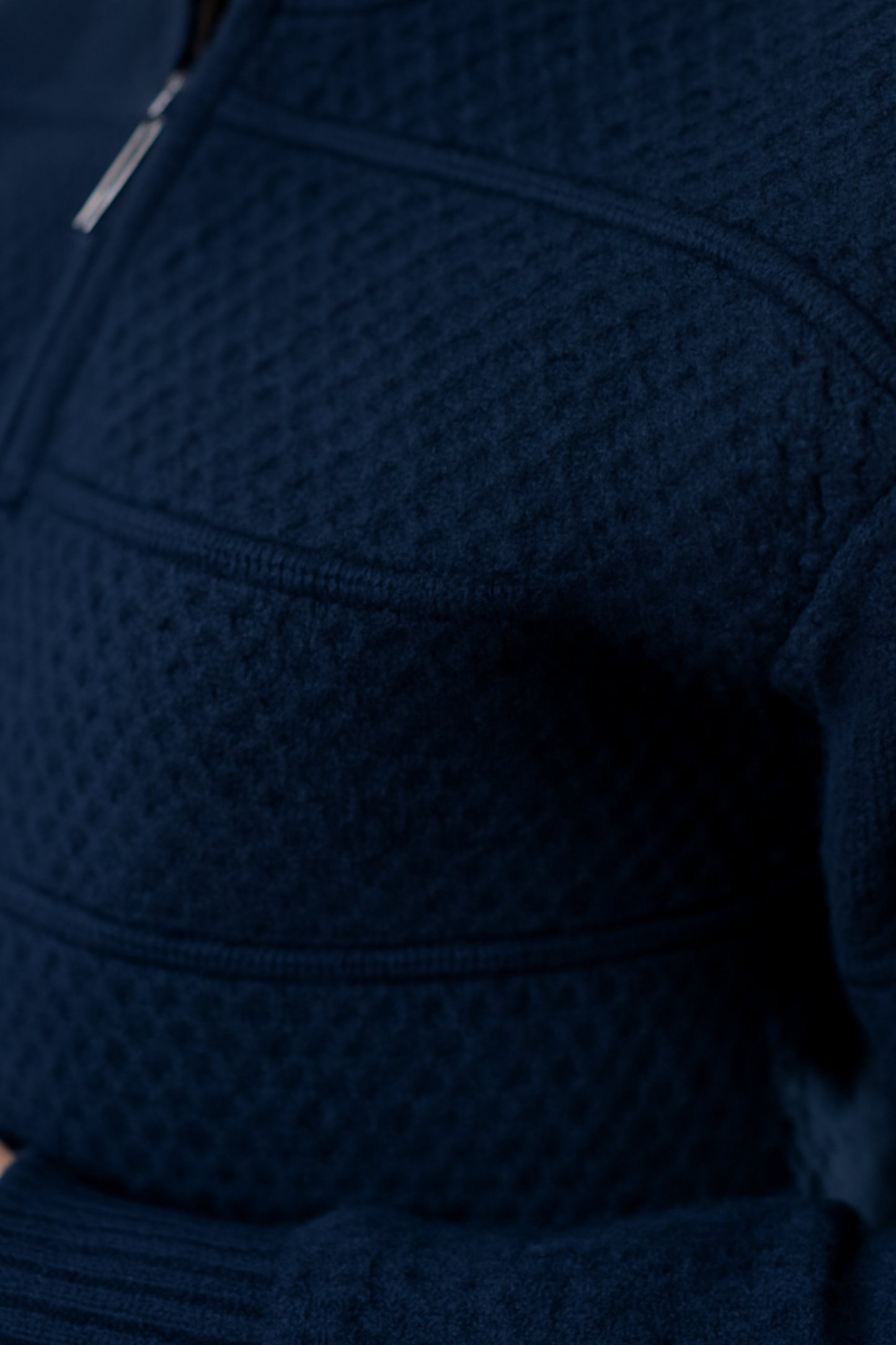 Polyamide Half-Zip Sweater: Navy Blue