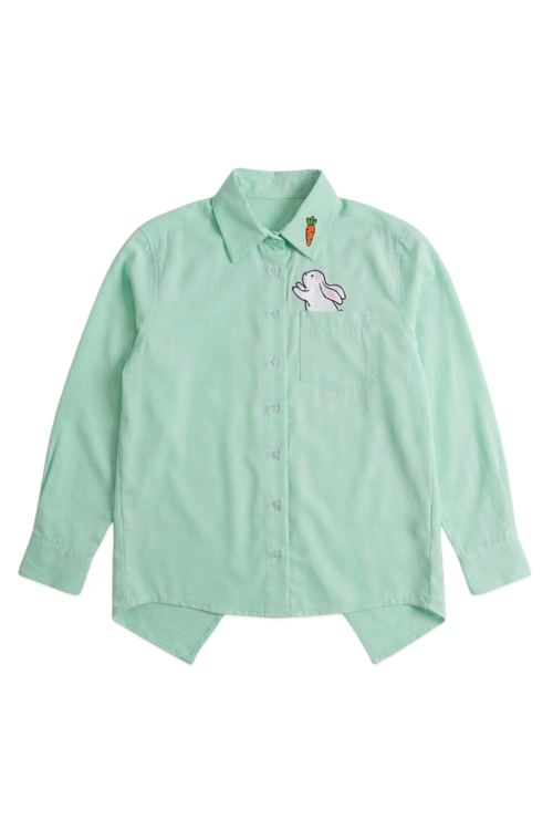 Load image 1 in gallery view. Bunny Pocket Shirt – Mint