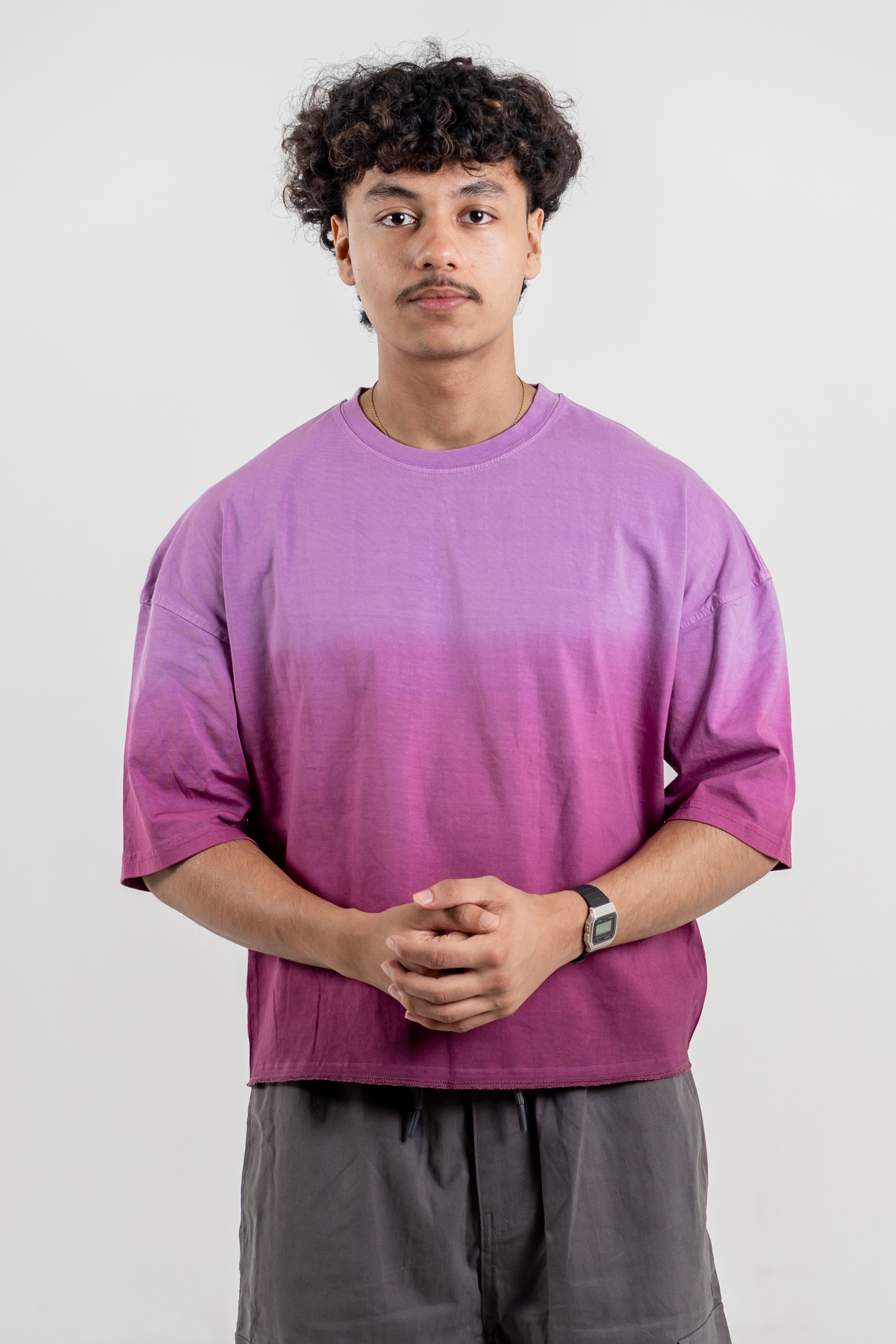Men’s Full Pour Acid Wash Tee – Berry Brew Gradient