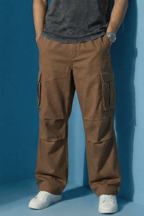 Load image 1 in gallery view. Mad Koffee Baggies 6 pocket Cargos - Brown