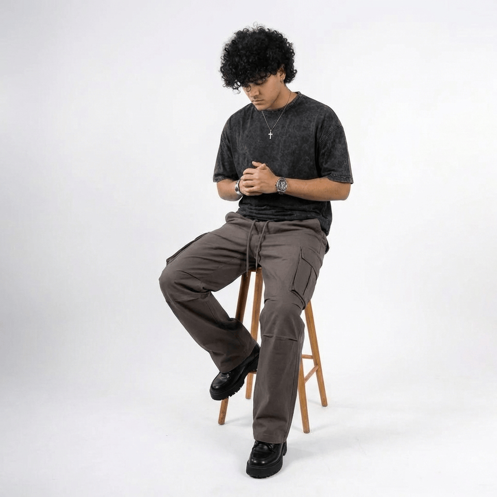 Mad Koffee Baggies 6 pocket Cargos -Grey