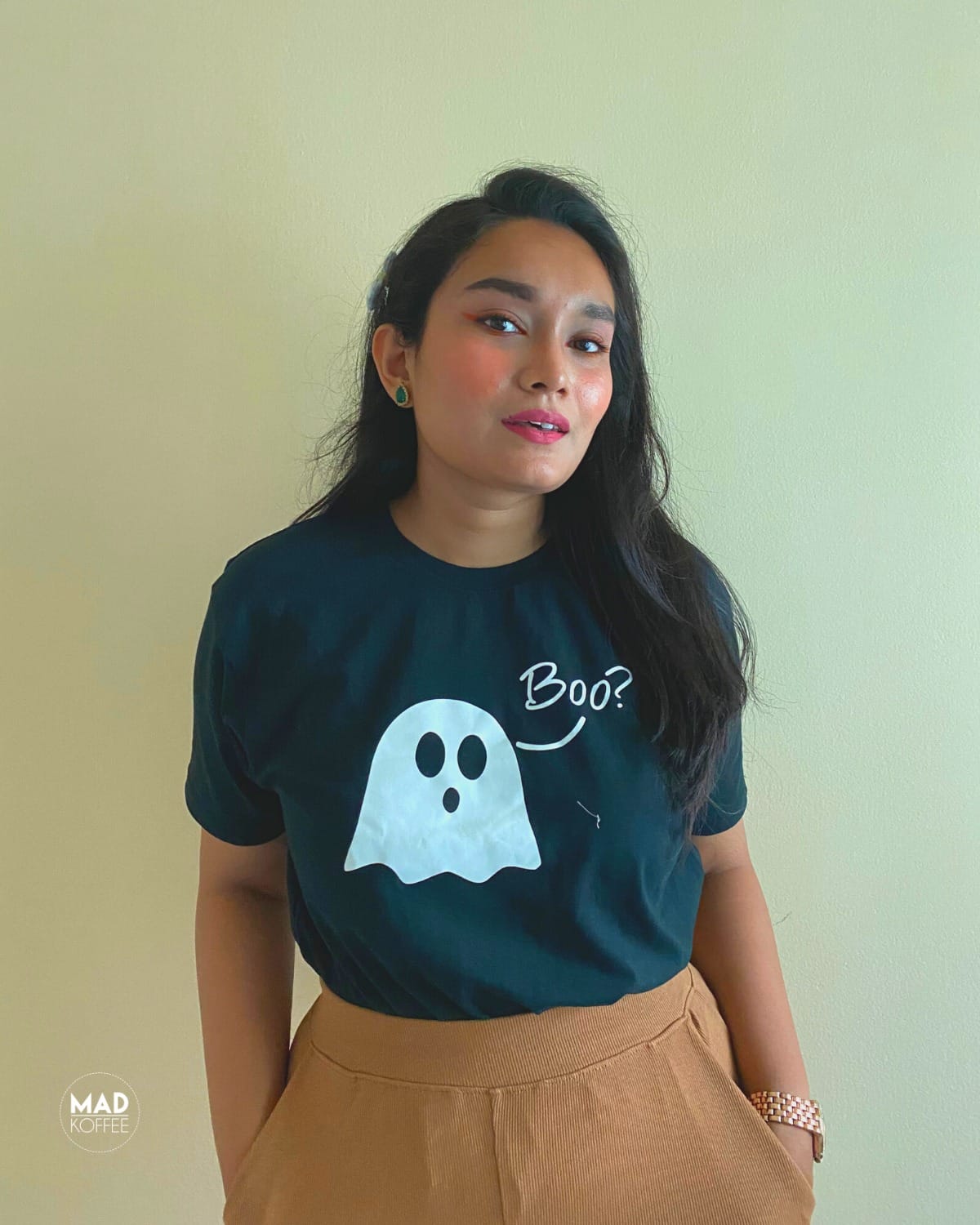 Mad Koffee Basic T-shirts Boo?- Regular Fit T-shirt