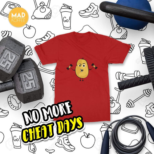 Load image 1 in gallery view. Mad Koffee Basic T-shirts Black / 2XL Potato Workout | Regular Fit T-shirt