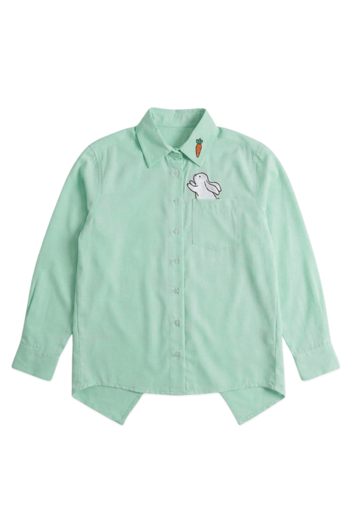 Load image 1 in gallery view. Mad Koffee Bunny Pocket Shirt – Mint