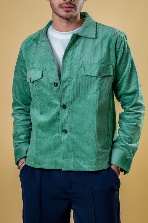 Load image 1 in gallery view. Mad Koffee Cord Jacket Cord Jacket- Light Green