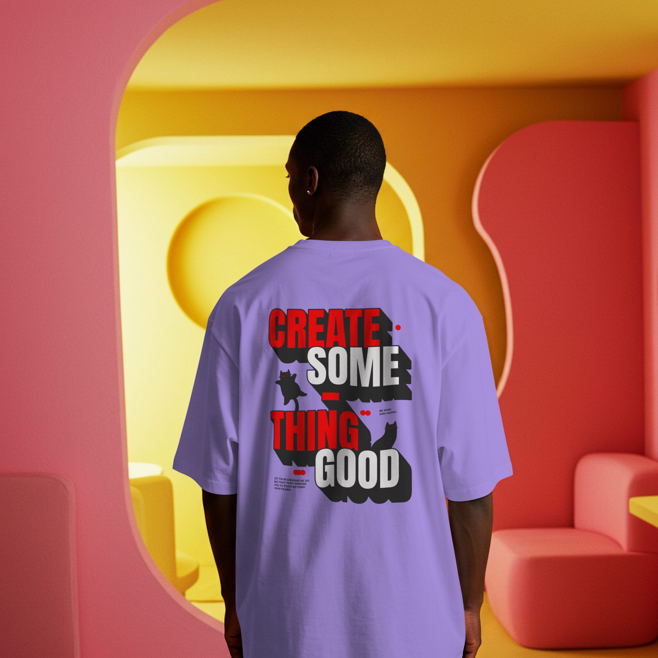 Mad Koffee Create Something Good - Oversized Drop Shoulder T-shirt