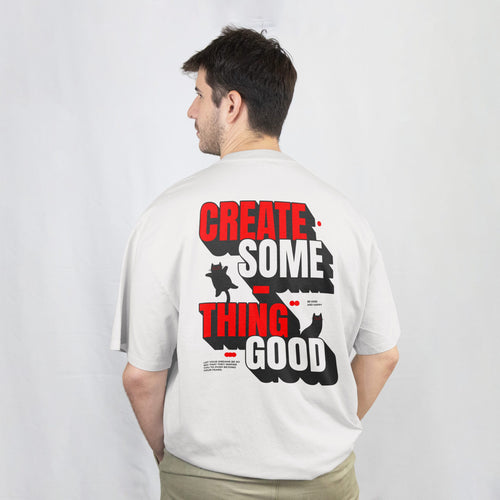Load image 1 in gallery view. Mad Koffee Create Something Good - Oversized Drop Shoulder T-shirt
