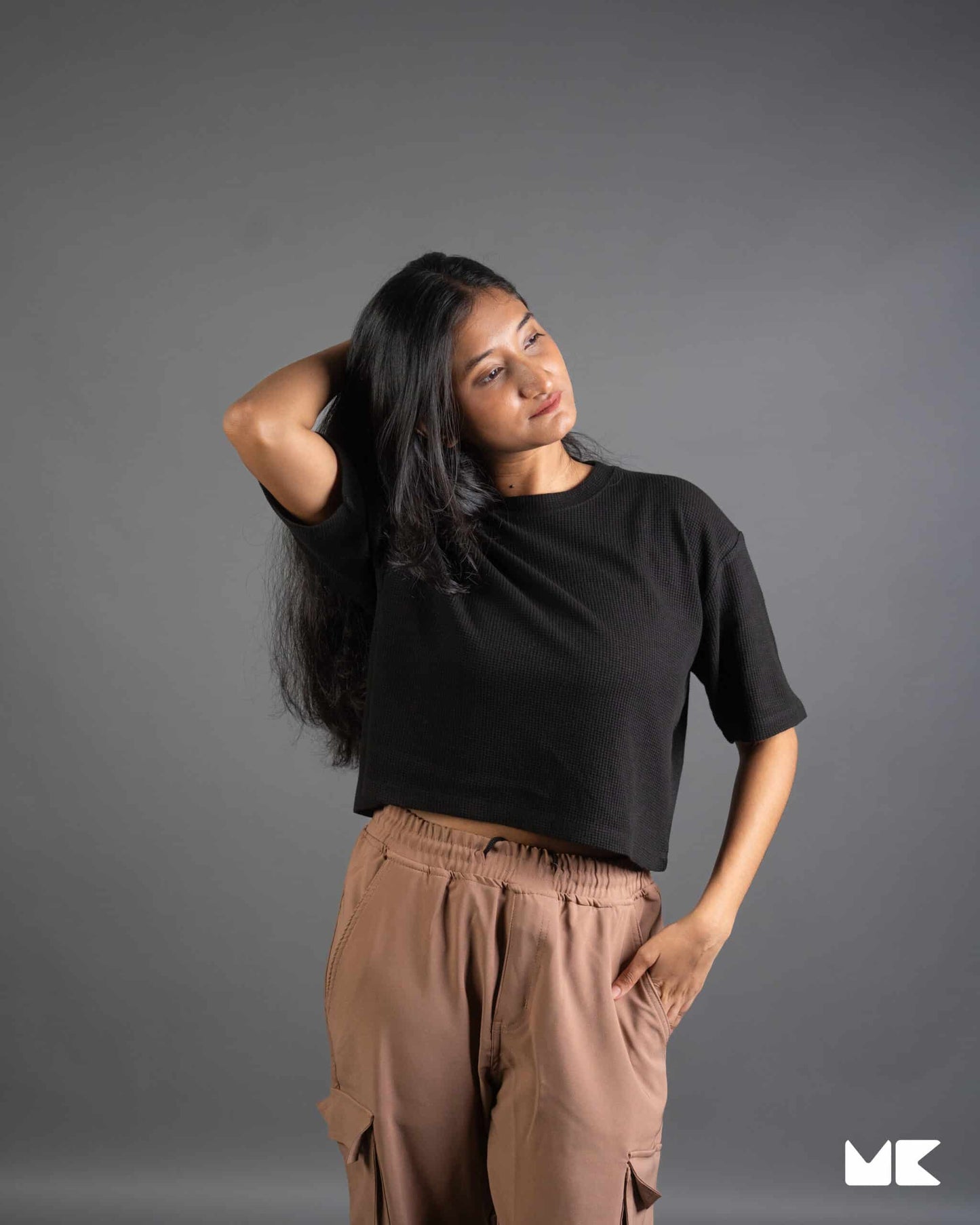 Waffle Fabric Girls' Crop Top | Stylish and Comfortable | Mad Koffee Fashion Elevate your style with our waffle fabric girls' crop tops. Made from premium waffle-textured fabric, these tops offer a trendy, breathable fit, perfect for casual outings or pairing with your favorite high-waisted jeans.