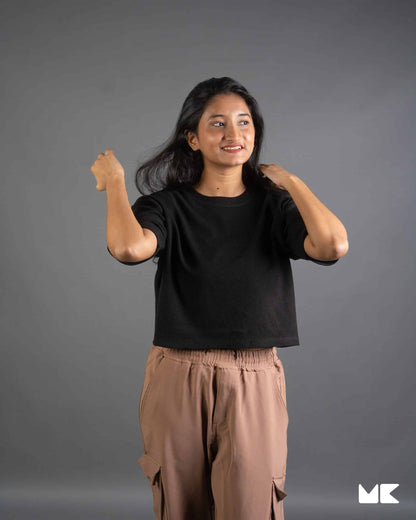 Waffle Fabric Girls' Crop Top | Stylish and Comfortable | Mad Koffee Fashion Elevate your style with our waffle fabric girls' crop tops. Made from premium waffle-textured fabric, these tops offer a trendy, breathable fit, perfect for casual outings or pairing with your favorite high-waisted jeans.