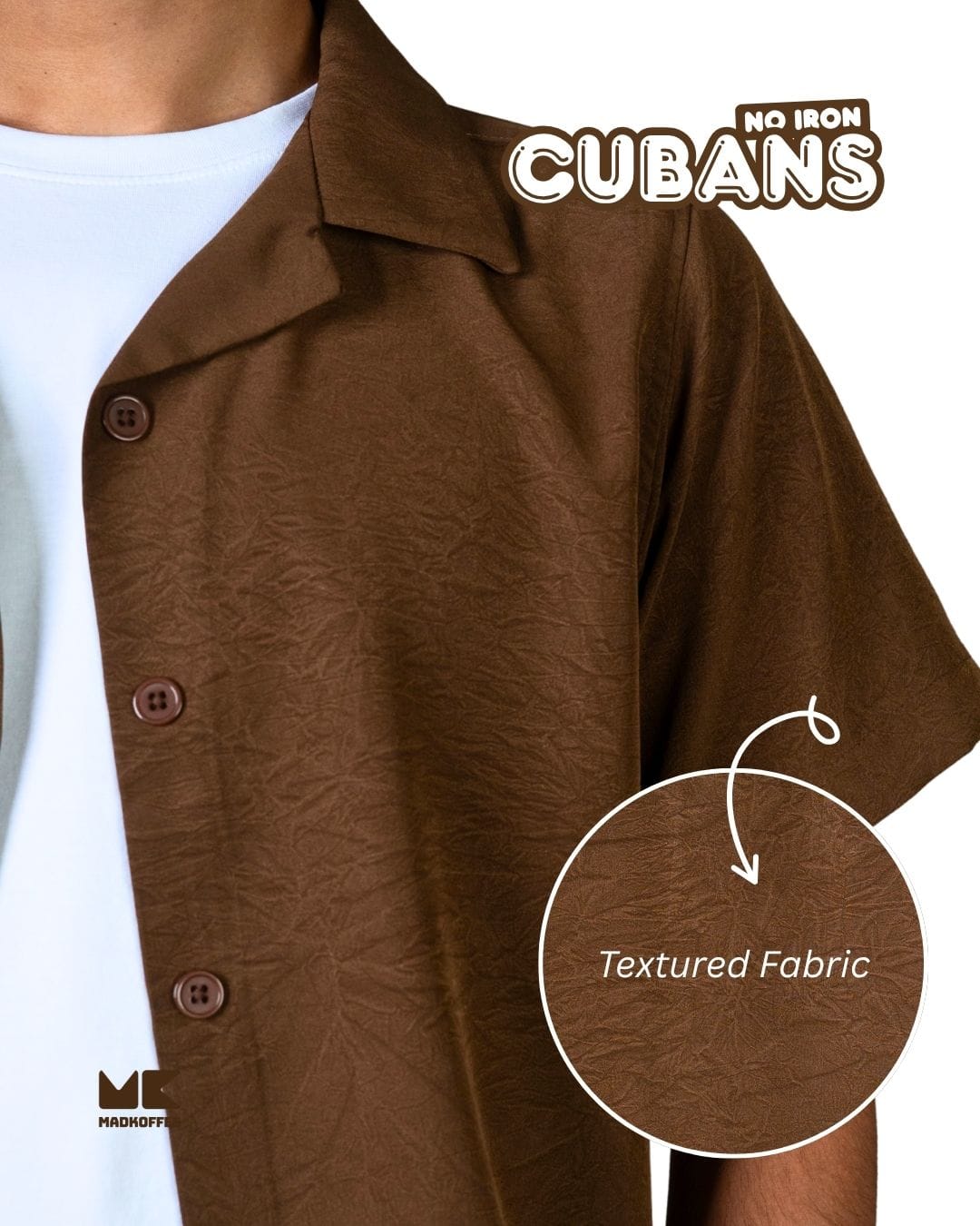Mad Koffee Cuban Shirts No Iron Cuban – Brown