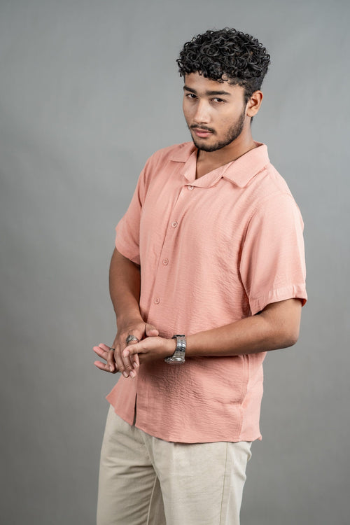 Load image 1 in gallery view. Mad Koffee Cuban Shirts No Iron Cuban – Rose Latte