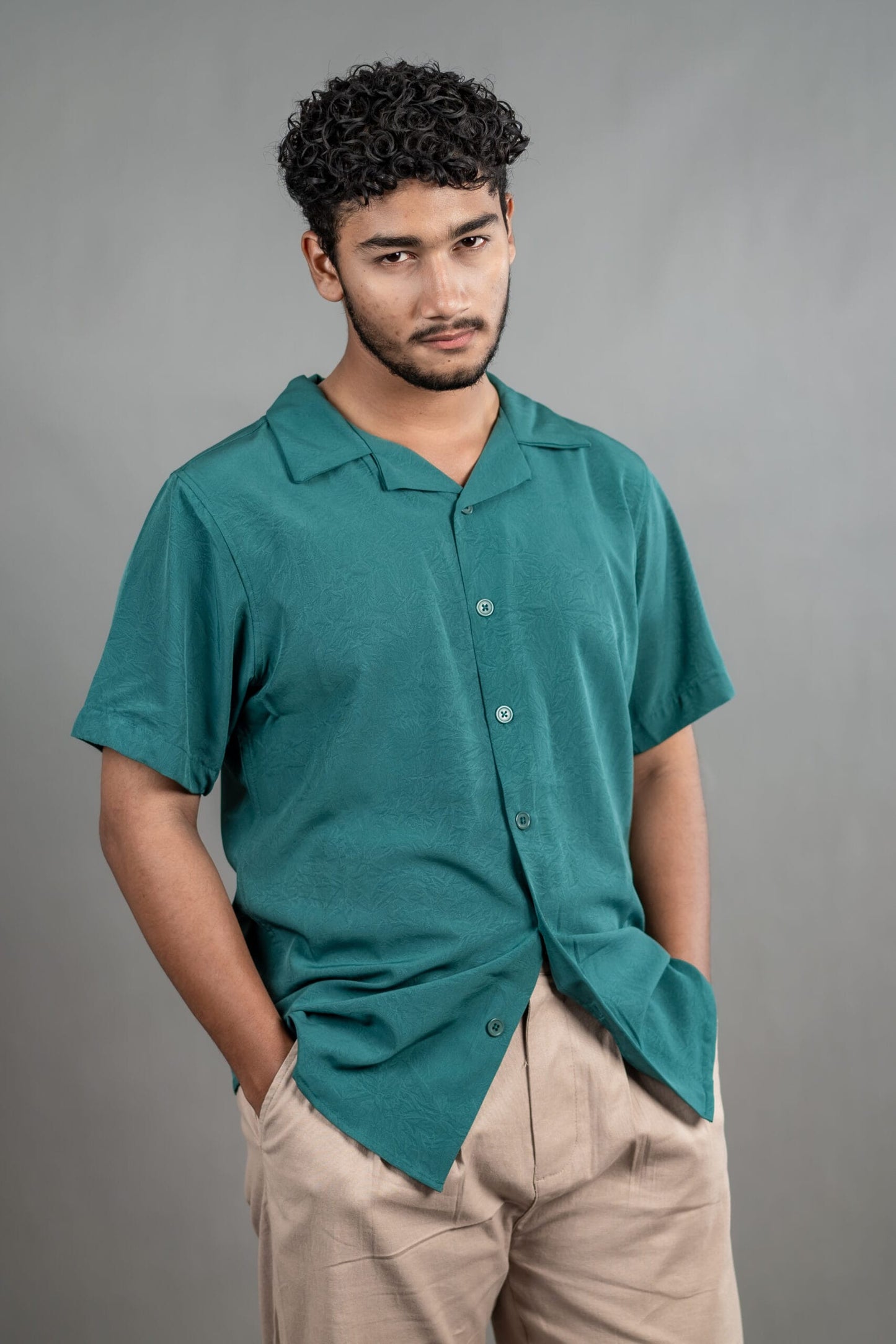 Mad Koffee Cuban Shirts No Iron Cuban – Teal Blue