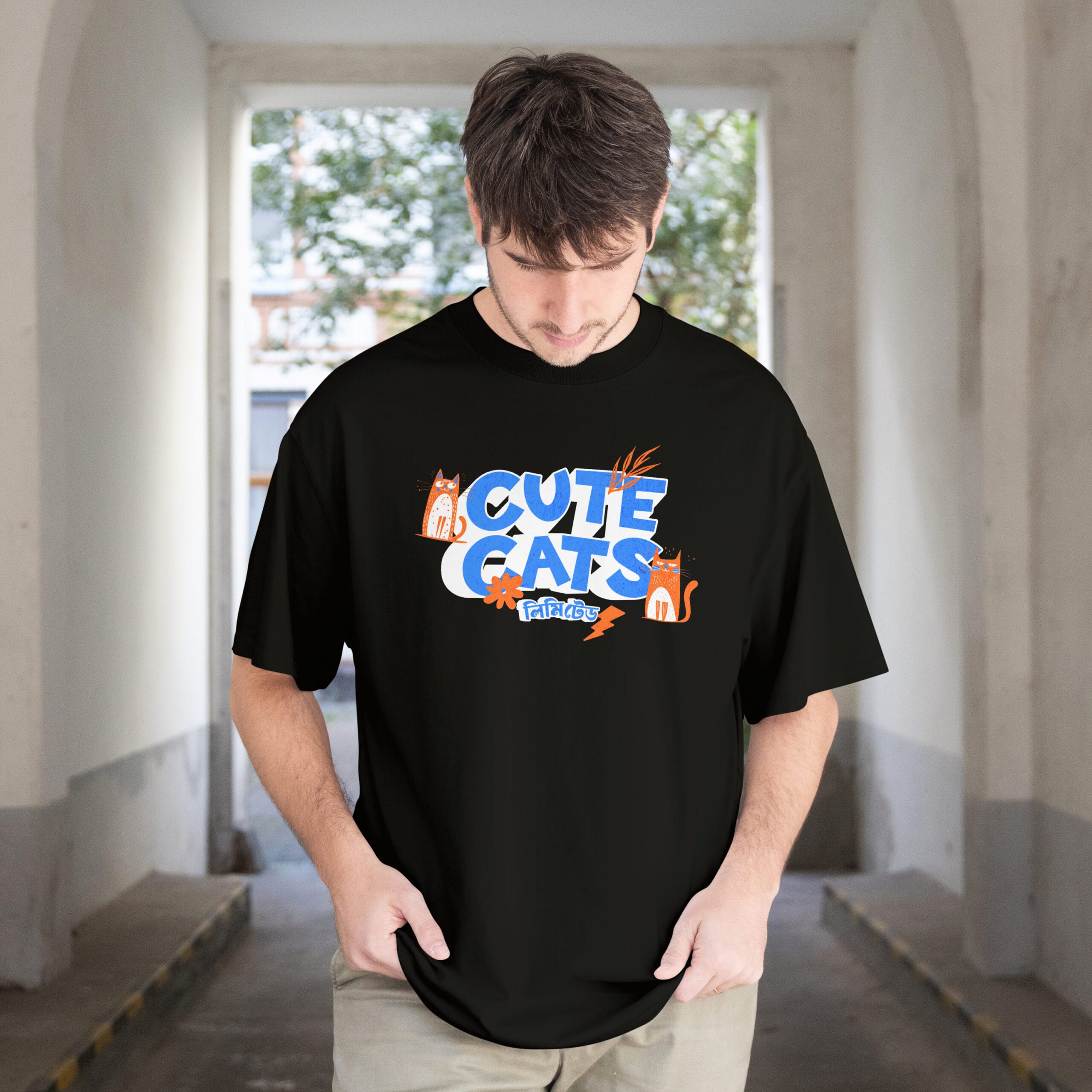 Mad Koffee Cute Cats Limited - Oversized Drop Shoulder T-shirt