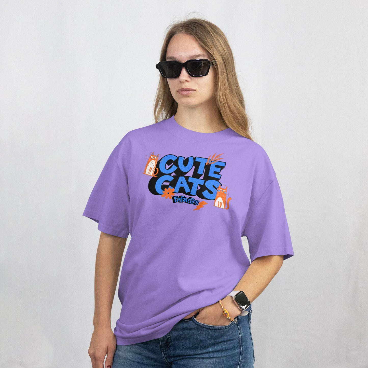 Mad Koffee Cute Cats Limited - Oversized Drop Shoulder T-shirt