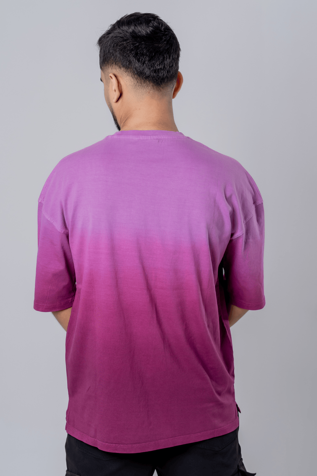 Mad Koffee Dip-Dye Oversized Tee - Berry Brew Gradient