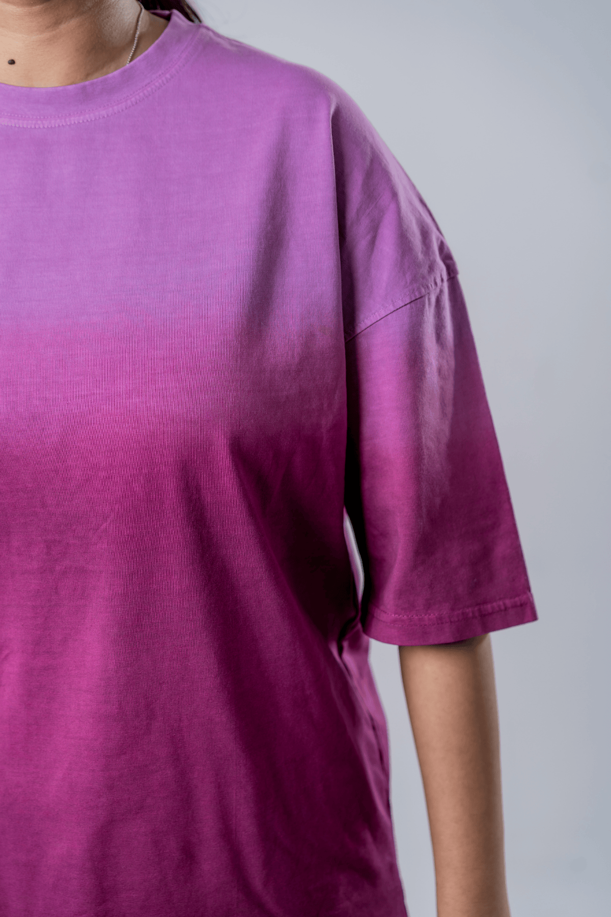 Mad Koffee Dip-Dye Oversized Tee - Berry Brew Gradient