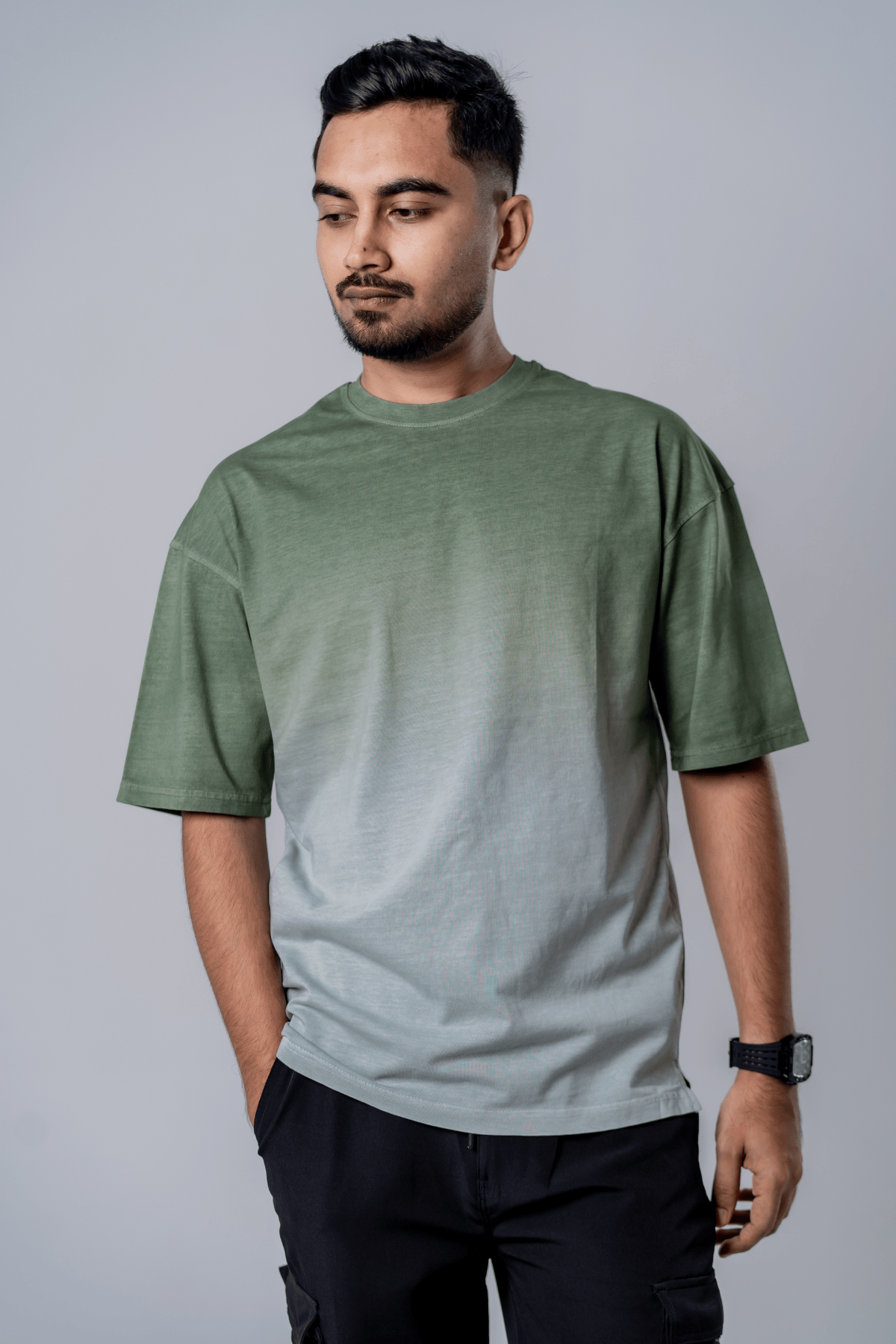 Mad Koffee Dip-Dye Oversized Tee - Matcha Gradient
