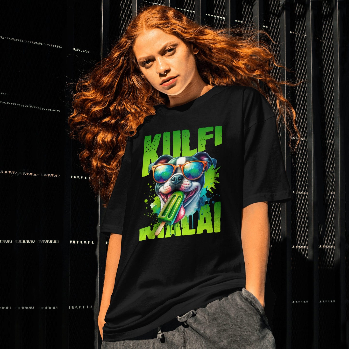 Mad Koffee Dog Summer Vibes (Kulfi Malai) - Oversized Drop Shoulder T-shirt
