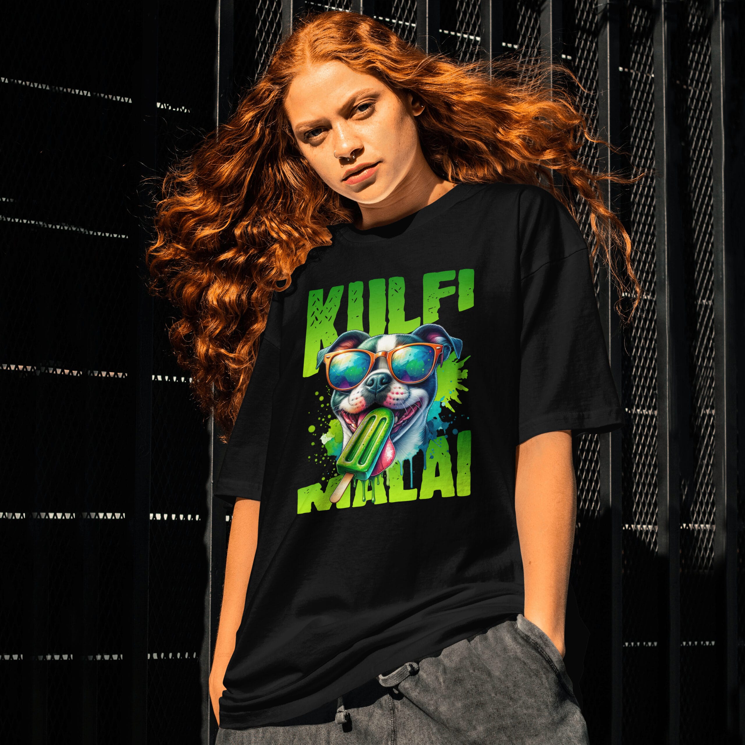 Mad Koffee Dog Summer Vibes (Kulfi Malai) - Oversized Drop Shoulder T-shirt