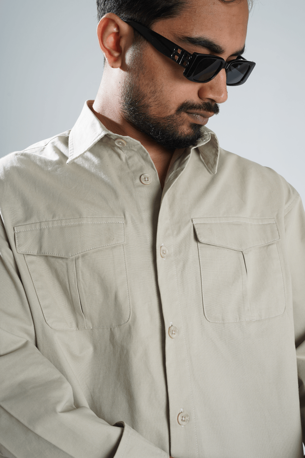 Mad Koffee Double Pocket Overshirt - Off-White