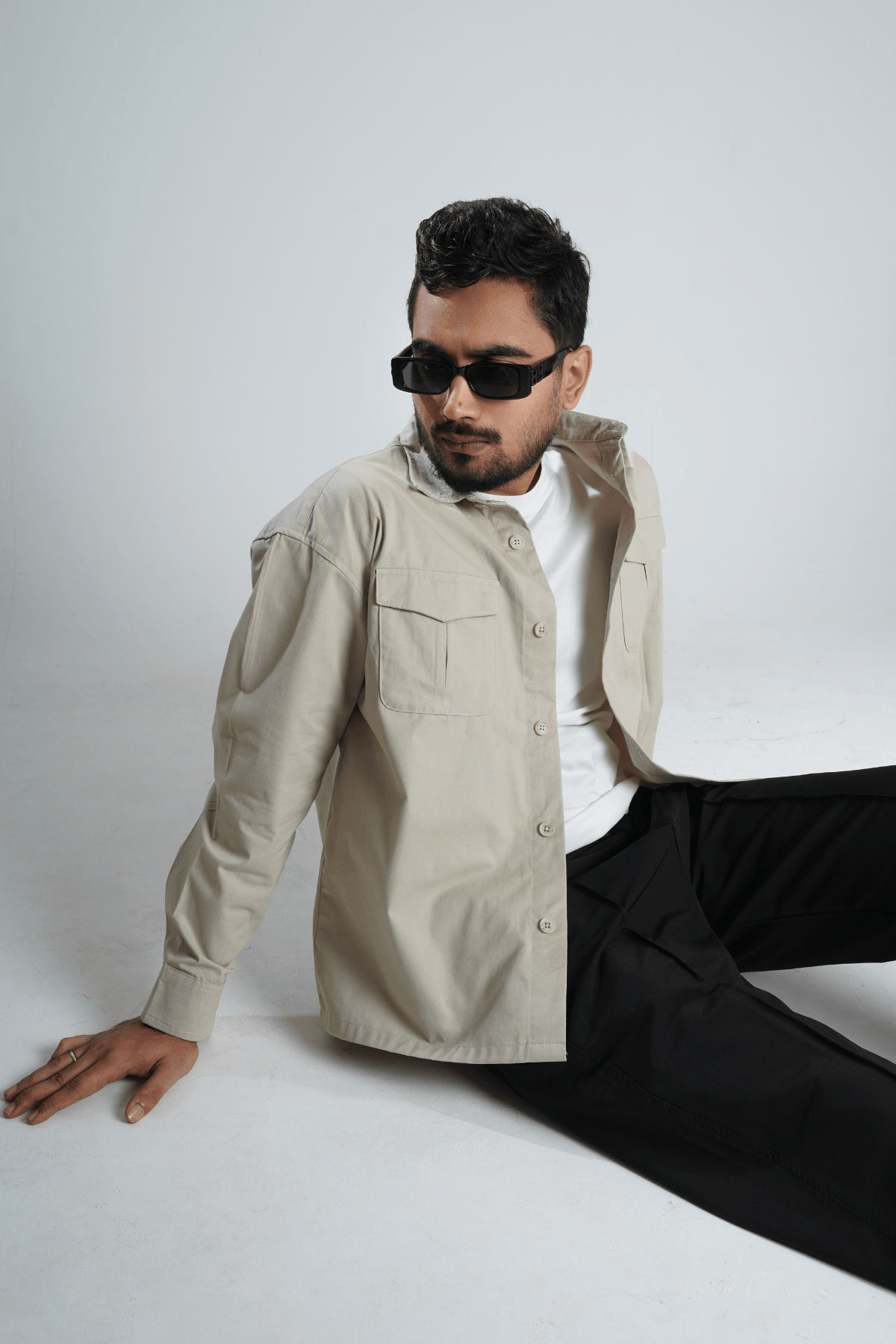Mad Koffee Double Pocket Overshirt - Off-White