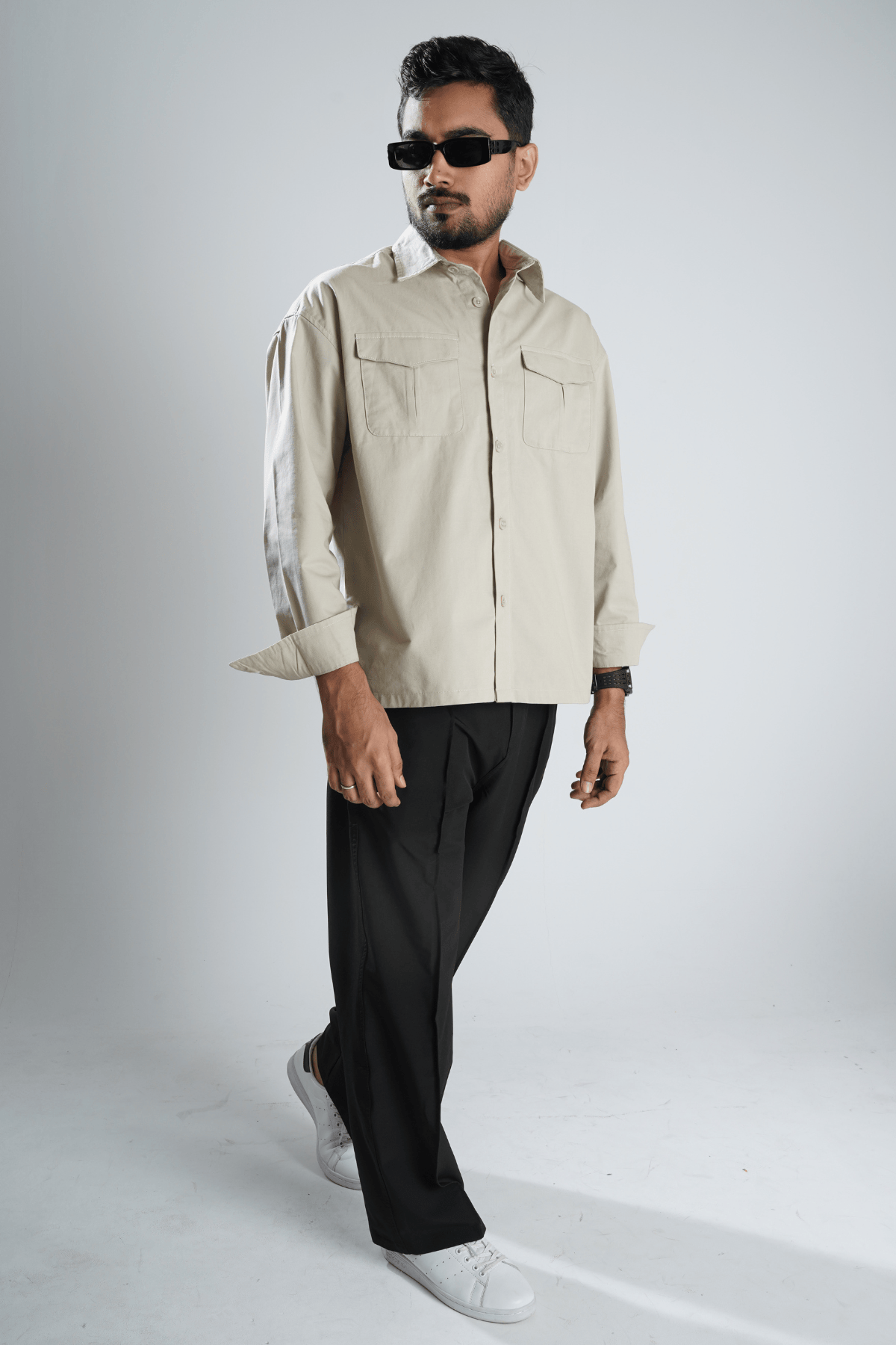 Mad Koffee Double Pocket Overshirt - Off-White