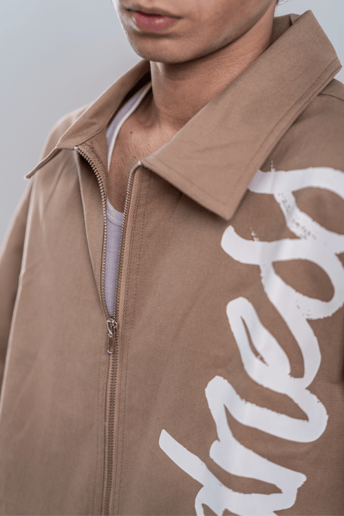 Load image 1 in gallery view. Mad Koffee Double-Zip Boxy Shirt - Mocha