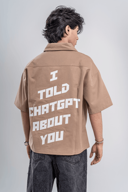 Load image 1 in gallery view. Mad Koffee Double-Zip Boxy Shirt - Mocha