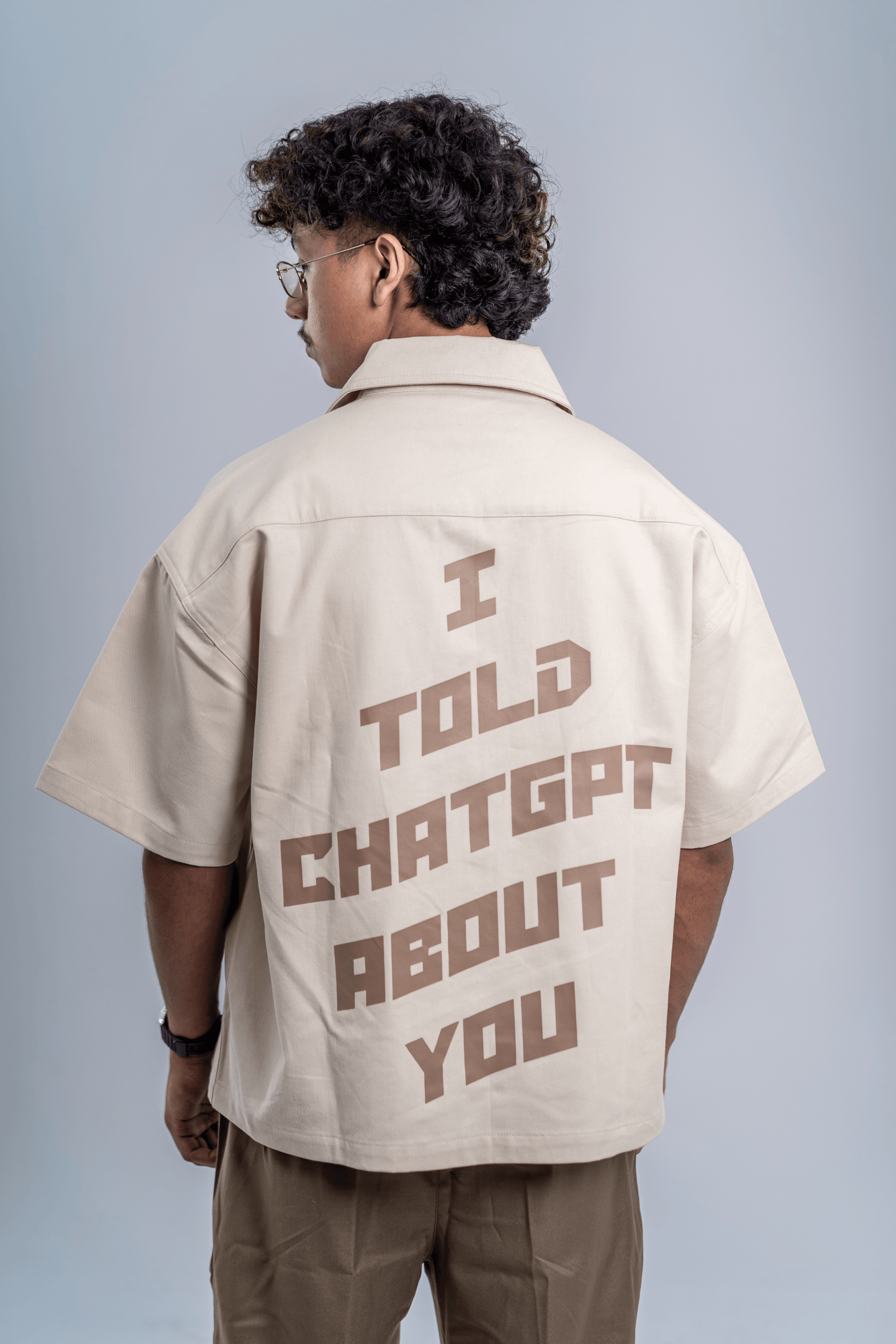 Mad Koffee Double-Zip Boxy Shirt - Oatmeal