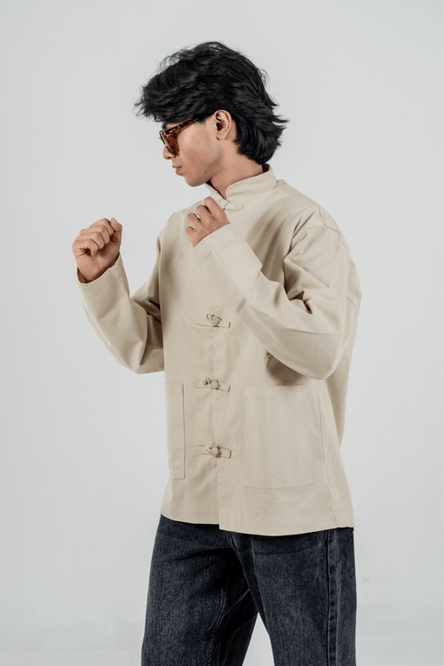 Load image 1 in gallery view. Mad Koffee Elevate Shacket – Oatmeal