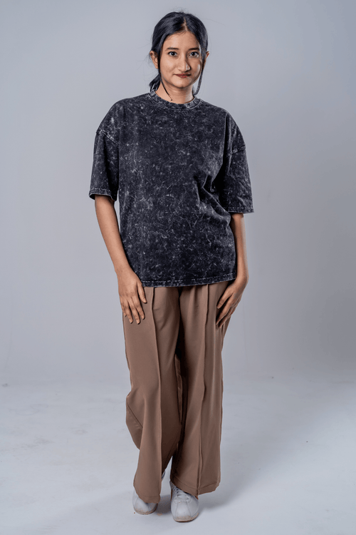 Load image 1 in gallery view. Mad Koffee Faded-Acid Oversized Tee - Black