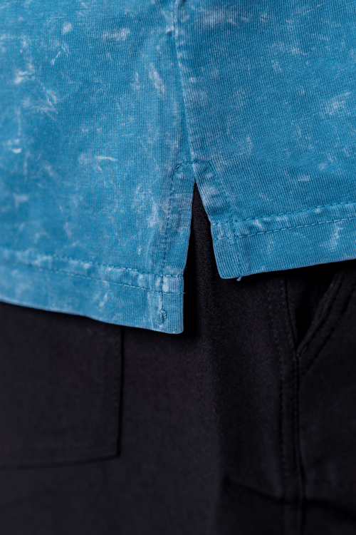 Load image 1 in gallery view. Mad Koffee Faded-Acid Oversized Tee - Teal Blue