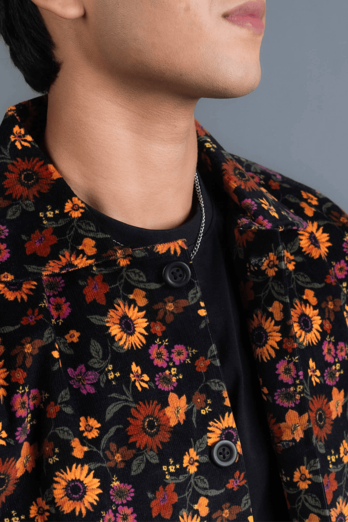 Mad Koffee Floral Cord Jacket Floral Jacket with Pockets