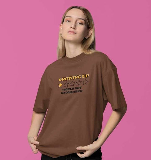 Load image 1 in gallery view. Mad Koffee Growing Up - Oversized Drop Shoulder T-shirt