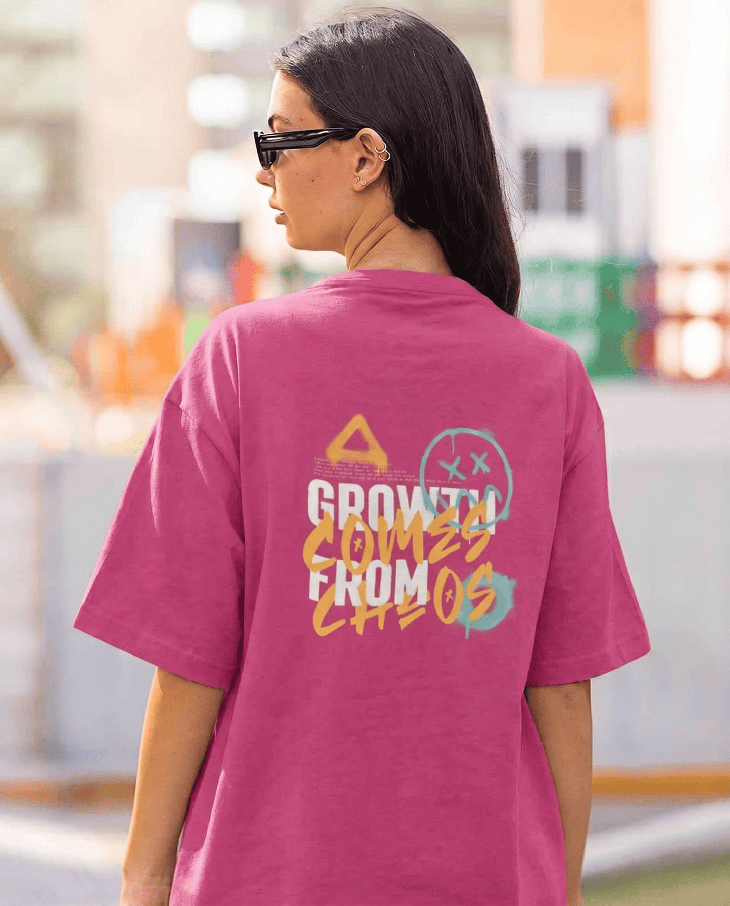 Mad Koffee Growth Comes From Chaos | Oversized Drop Shoulder T-shirt