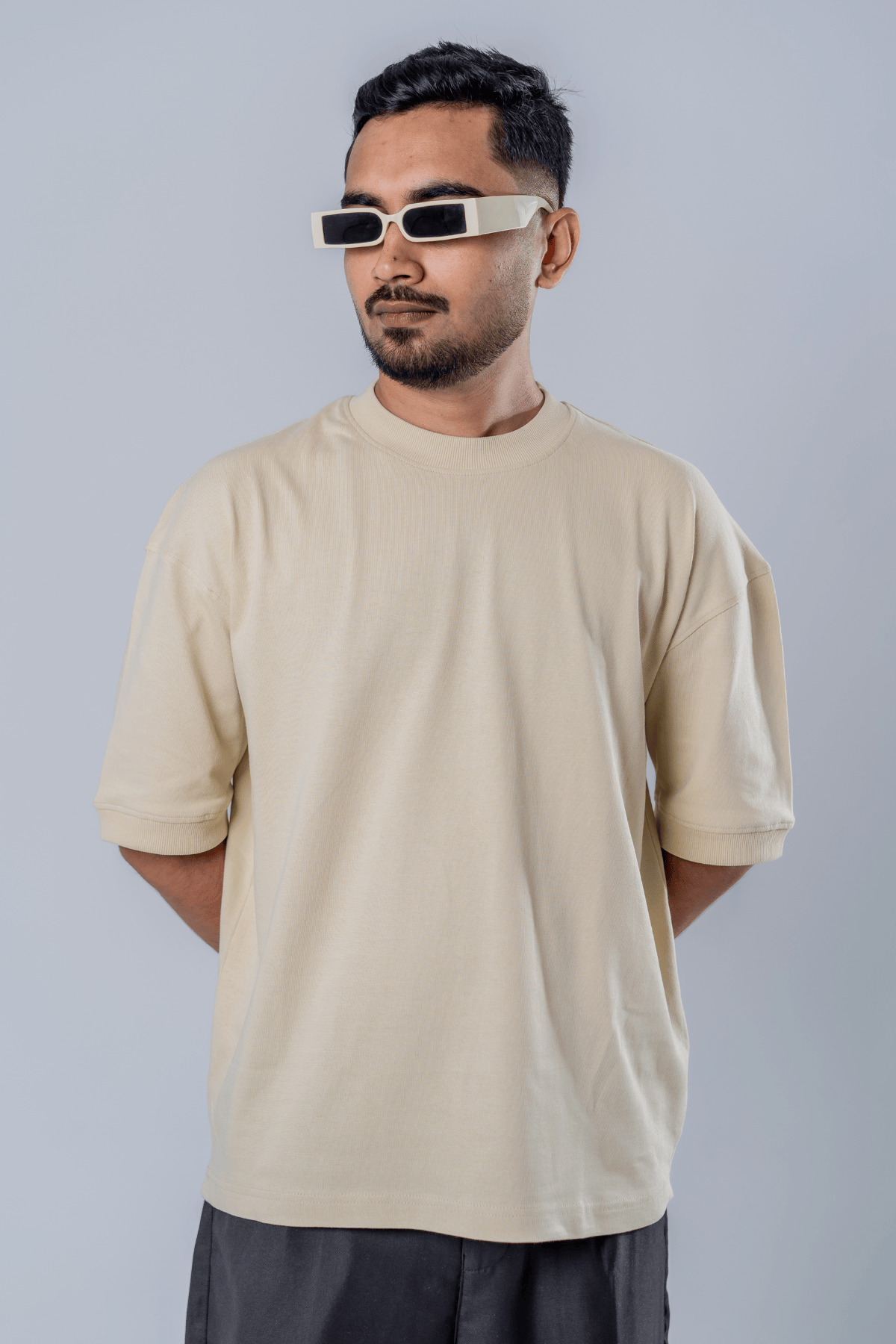 Mad Koffee Heavyweight Streetwear Oversized T-shirt - Beige