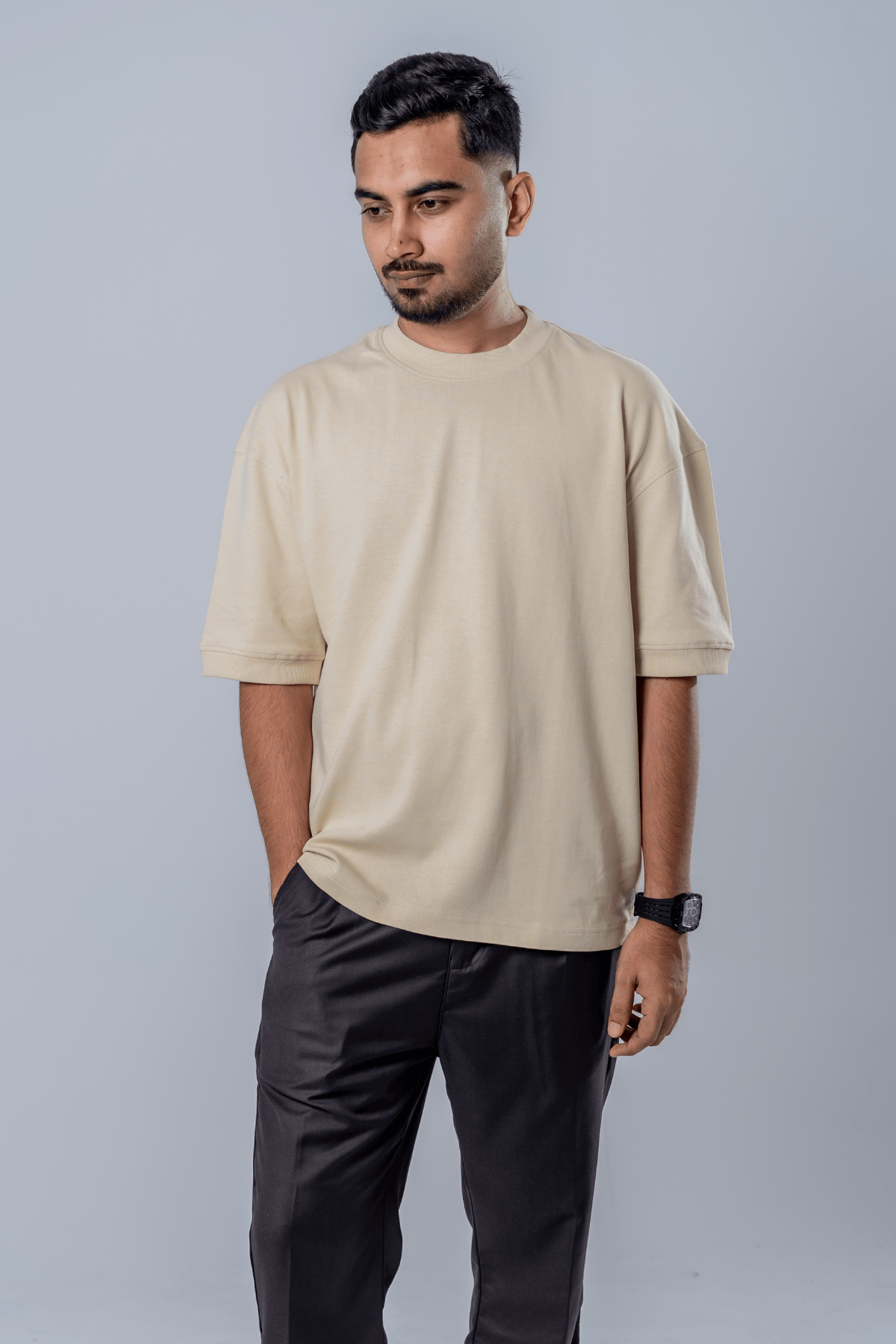 Mad Koffee Heavyweight Streetwear Oversized T-shirt - Beige