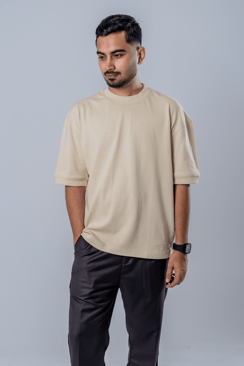 Load image 1 in gallery view. Mad Koffee Heavyweight Streetwear Oversized T-shirt - Beige