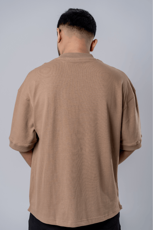 Load image 1 in gallery view. Mad Koffee Heavyweight Streetwear Oversized T-shirt - Mocha Brown