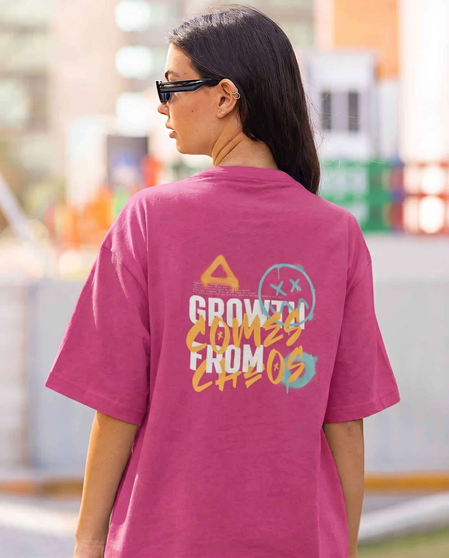 Growth Comes From Chaos | Oversized Drop Shoulder T-shirt